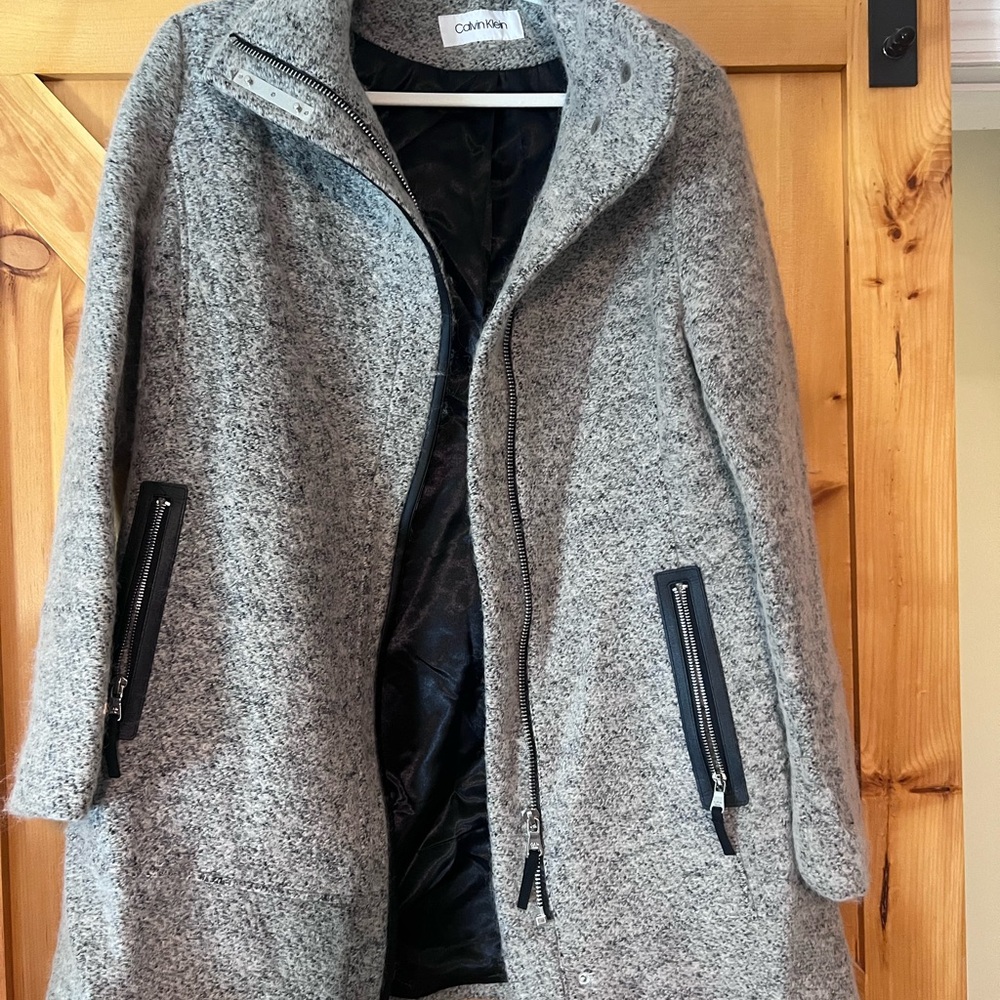 Calvin Klein Women's Heather Gray Trench Coat